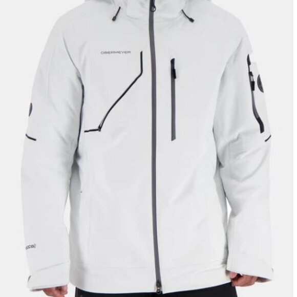 Men's white Obermeyer ski jacket size L - Picture 13 of 14